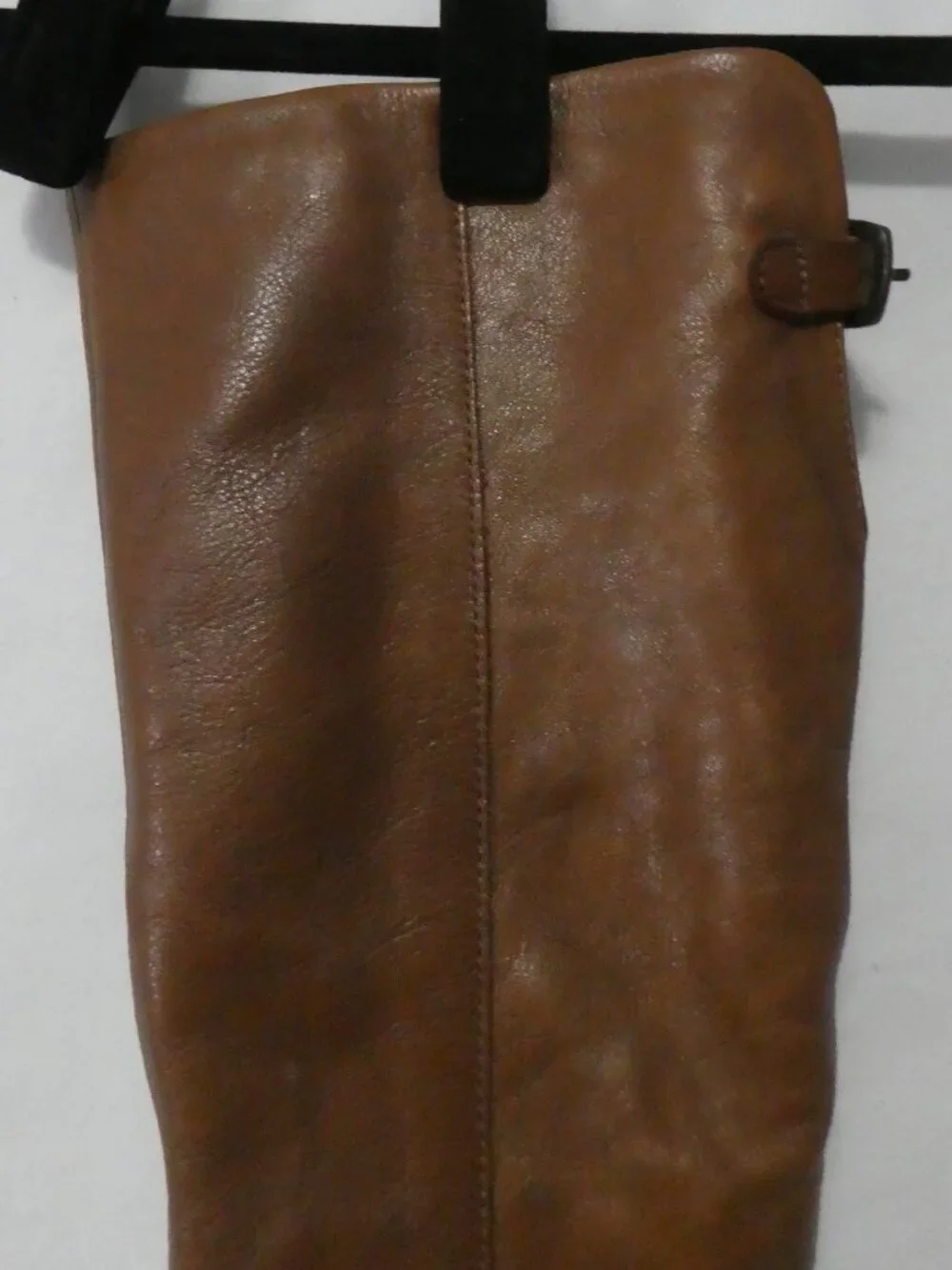 ALDO Brown Leather Knee High Riding Boots Back Buckles - Size 5 - Picture 9 of 16